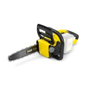 Akumulatorowa piła łańcuchowa Kärcher CNS 18-30 - bezprzewodowa, 30 cm ostrze, 10 m/s prędkość łańcucha, 75 cięć na jednym ładowaniu, waga 32 kg, żółto-czarna