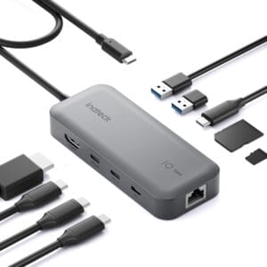 Inateck Hub USB C 10 w 1, 4K 60 Hz HDMI, stacja dokująca, USB C Video+