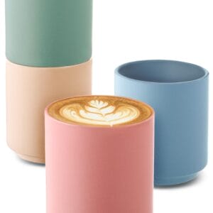 Cosumy Filiżanki do Cappuccino - zestaw 4 pastelowych filiżanek cerami