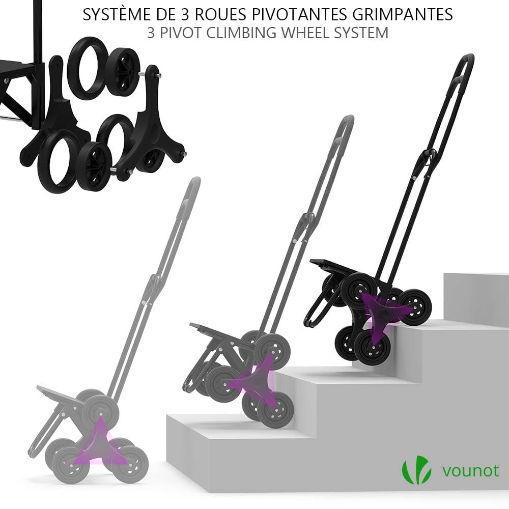 VOUNOT - Wygodne i pojemne wózki na zakupy - obrazek 4