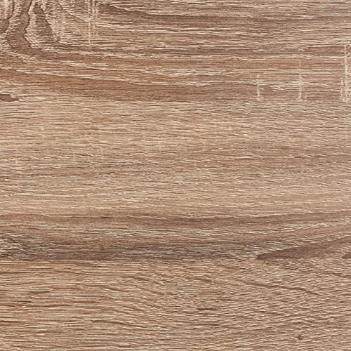 Relaxdays Stolik pomocniczy w kształcie litery C (wys. x szer. x gł.): 60 x 30 x 45 cm stół do wsuwania metal i wygląd drewna biały/brązowy - praktyczny i wszechstronny stolik kawowy - obrazek 3