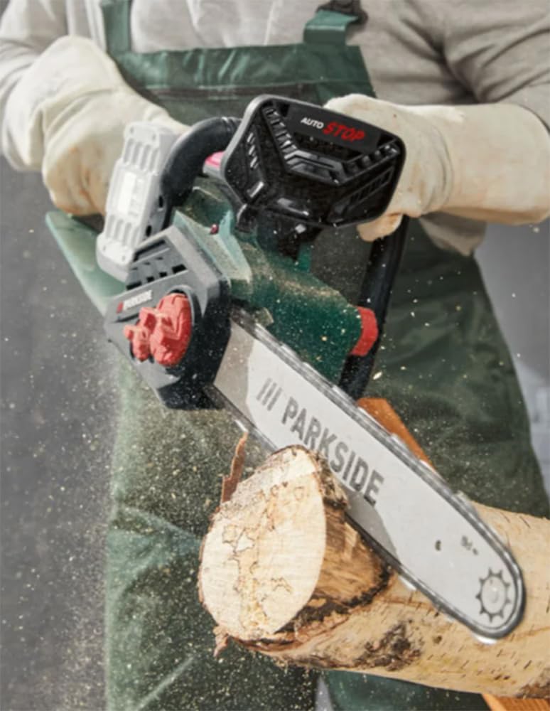 PARKSIDE 2 x 20 V akumulatorowa piła łańcuchowa PKSA 40 Li B2 w zestawie 2 x akumulator Smart (2 x 4 Ah) i ładowarka (24 A) piła łańcuchowa 40 V - obrazek 2