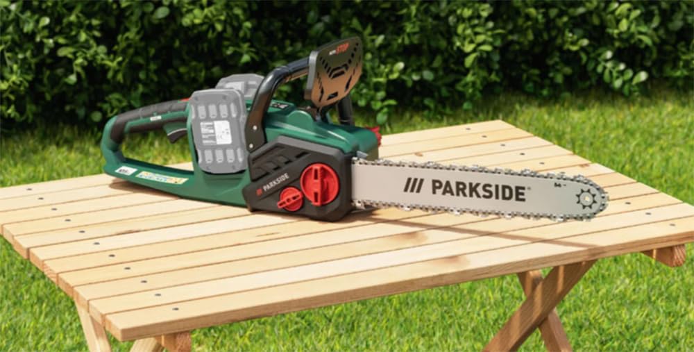 PARKSIDE 2 x 20 V akumulatorowa piła łańcuchowa PKSA 40 Li B2 w zestawie 2 x akumulator Smart (2 x 4 Ah) i ładowarka (24 A) piła łańcuchowa 40 V - obrazek 3