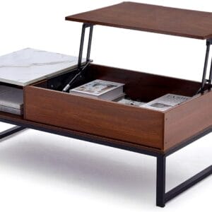 Aiorber Elegancki stół do salonu z wszechstronnym miejscem do przechowywania – wielofunkcyjny stolik kawowy do nowoczesnego mieszkania