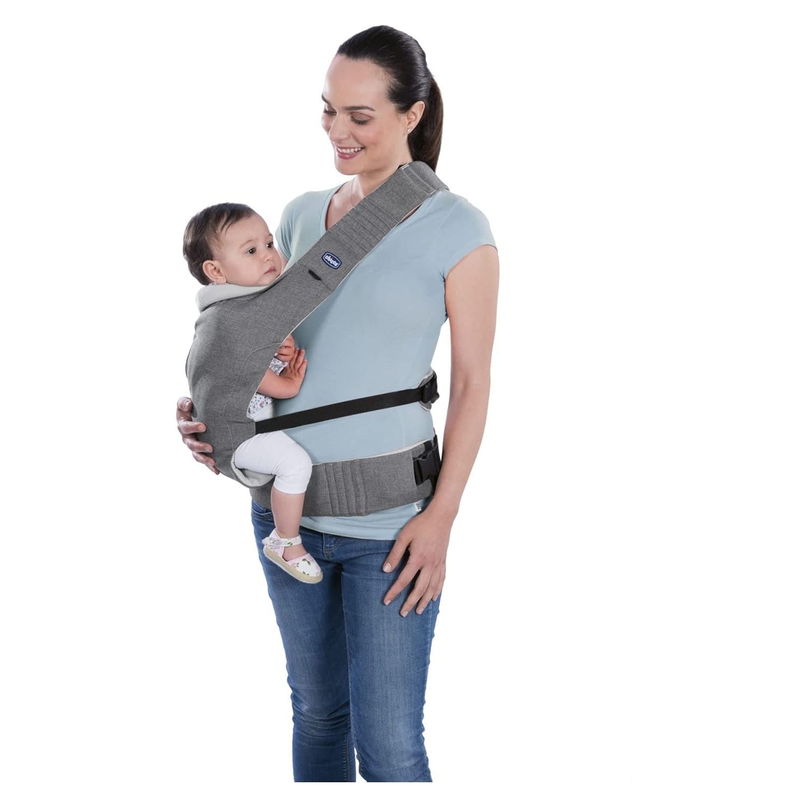 Chicco Nosidełko dla niemowląt Myamaki Complete New ergonomiczne i bezpieczne dla niemowląt biodra i plecy oddychająca tkanina 3D od urodzenia do 15 kg szary