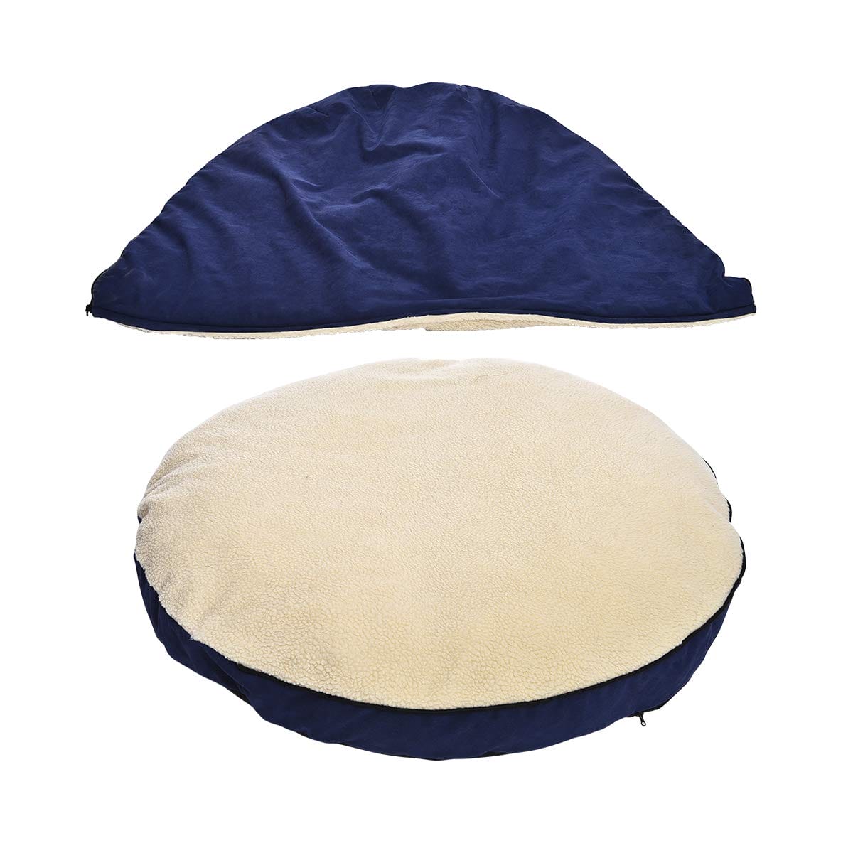 AmazonBasics - Łóżko dla zwierząt domowych średniej wielkości niebieskie - obrazek 5