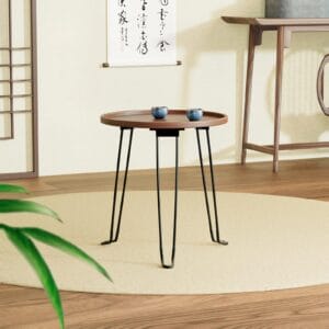 K KELBEL Mały stolik kawowy składany z bambusa - praktyczny i przyjazny dla środowiska