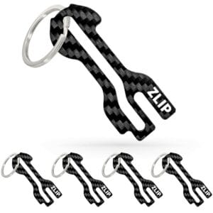 ZLIP® and Slide | otwieracz do wózka na zakupy z karbonu z kółkiem na