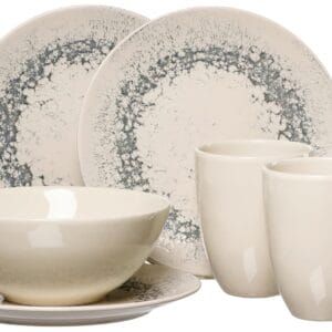 Ritzenhoff & Breker Zestaw do kawy Cecina 12-częściowy kremowy - grafitowy ceramika