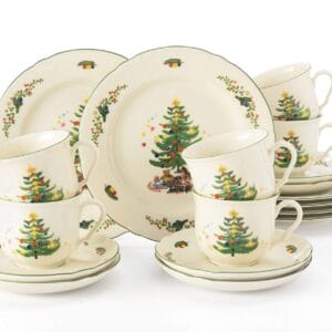 Seltmann Weiden Marieluise Serwis do Kawy Twarda Porcelana Zielony Dla 6 Osób