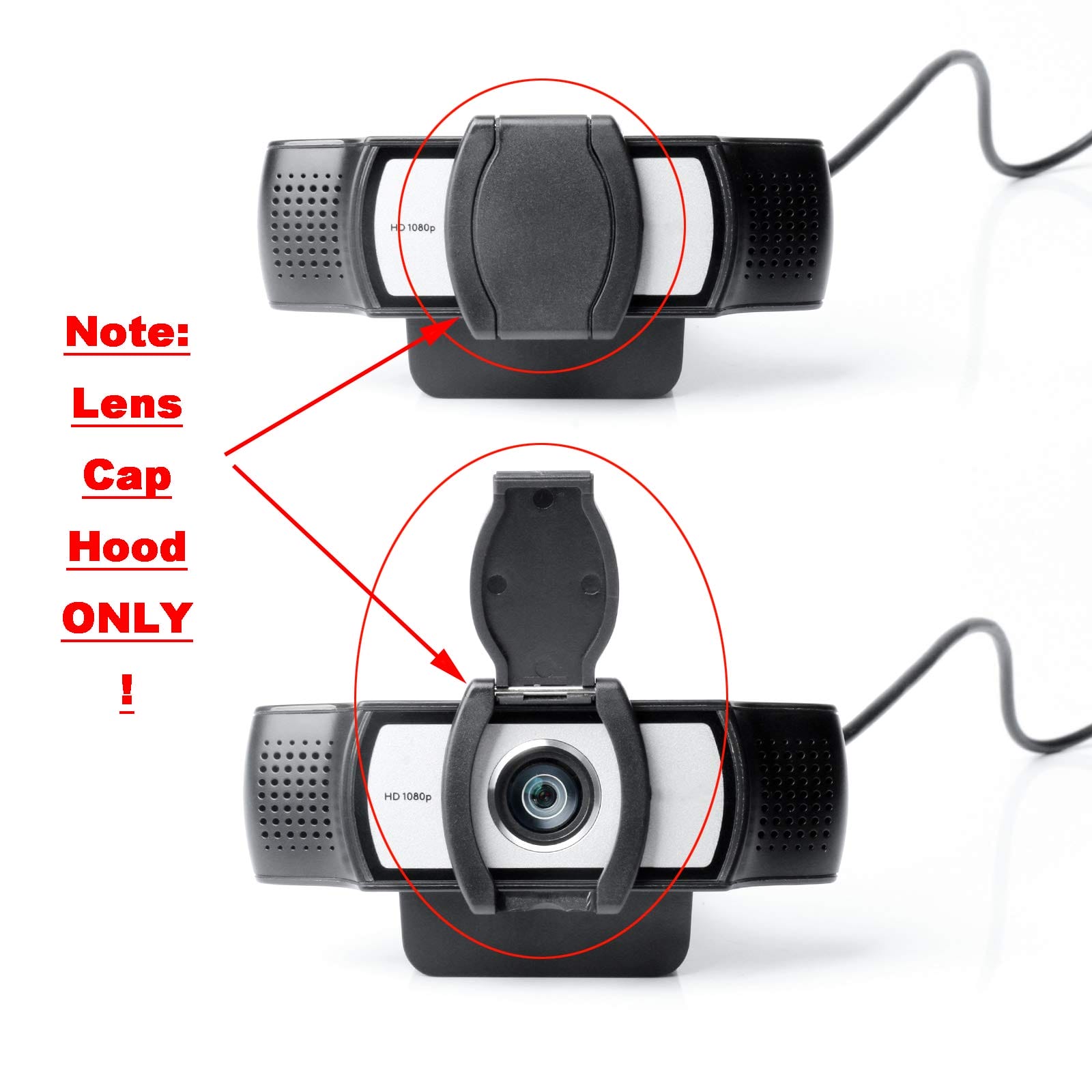 HUAYUWA Osłona przeciwsłoneczna z ochroną przed wzrokiem do kamery internetowej Logitech HD Pro C920 C922 C930e - Kompatybilna część zamienna, wysokiej jakości ABS, łatwa w użyciu - Kamerki internetowe - obrazek 6