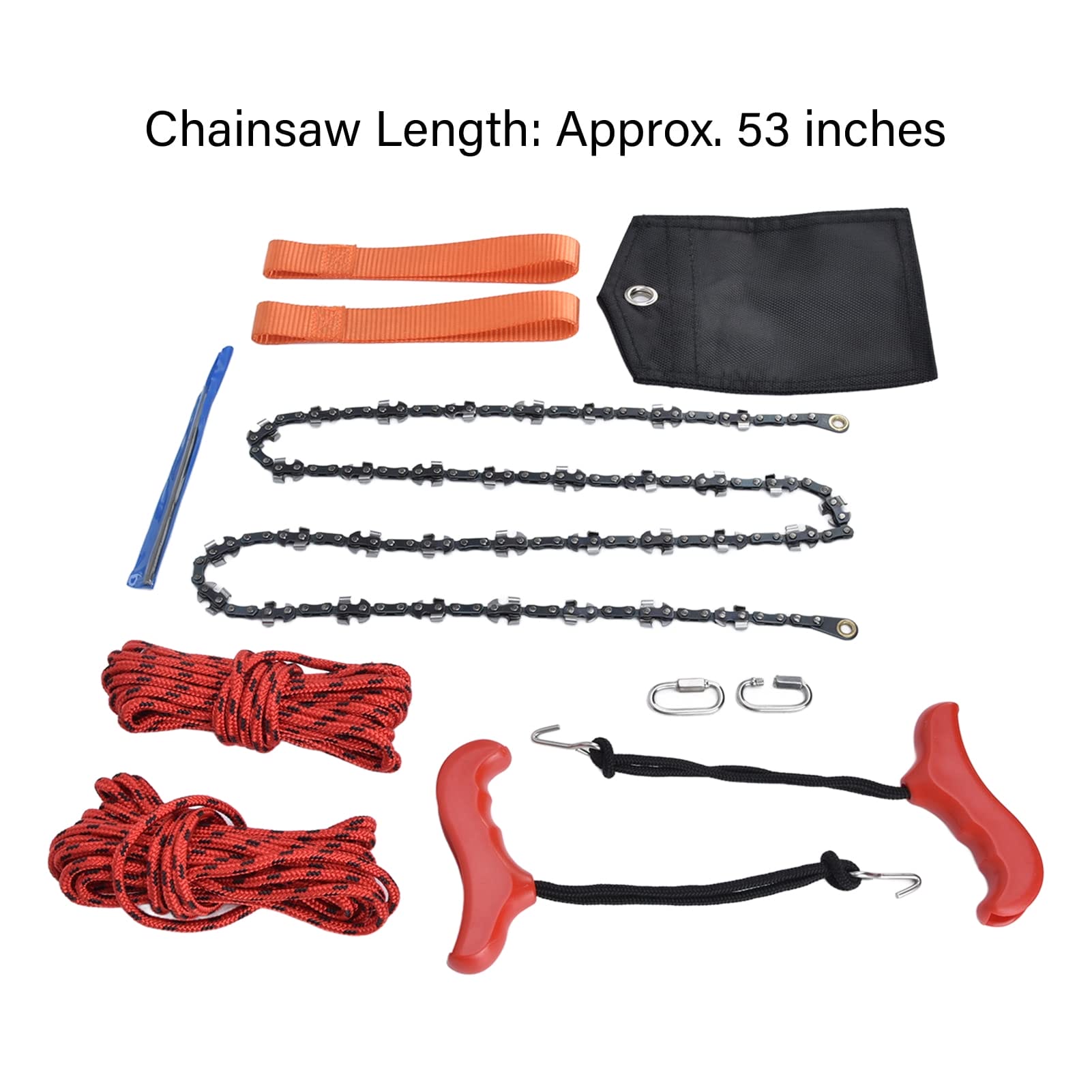 Ręczna piła linowa, 53-calowa 65 ze stali manganowej Ostra składana ki - obrazek 5