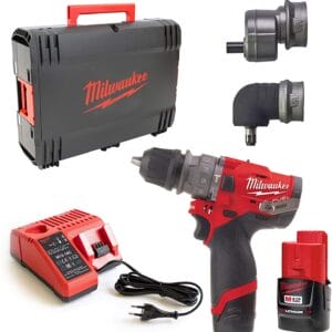 Milwaukee M12 Zestaw z Wiertarko-Wkrętarką Udarową Czerwony/Czarny 12 V