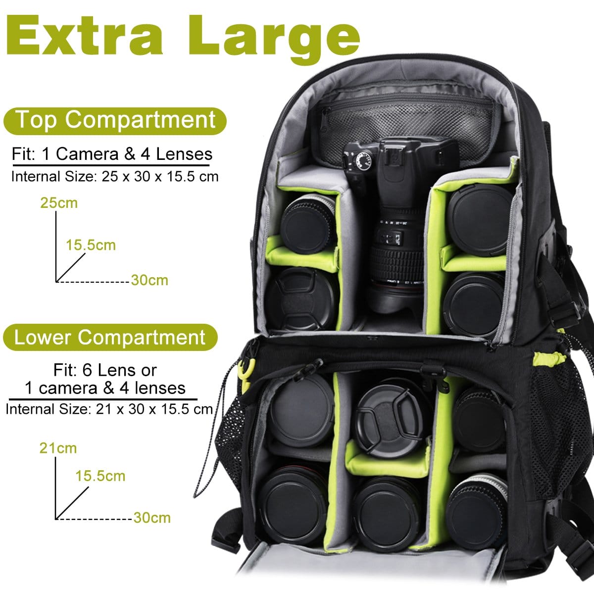 Endurax Bardzo duży plecak na aparat DSLR/SLR na wędrówki trekking z kieszenią na laptopa 156 cala 001 - obrazek 7