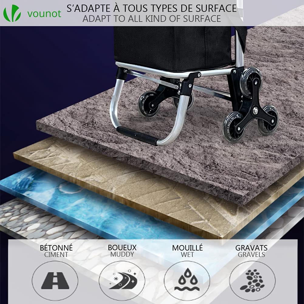 VOUNOT - Wygodne i pojemne wózki na zakupy - obrazek 2