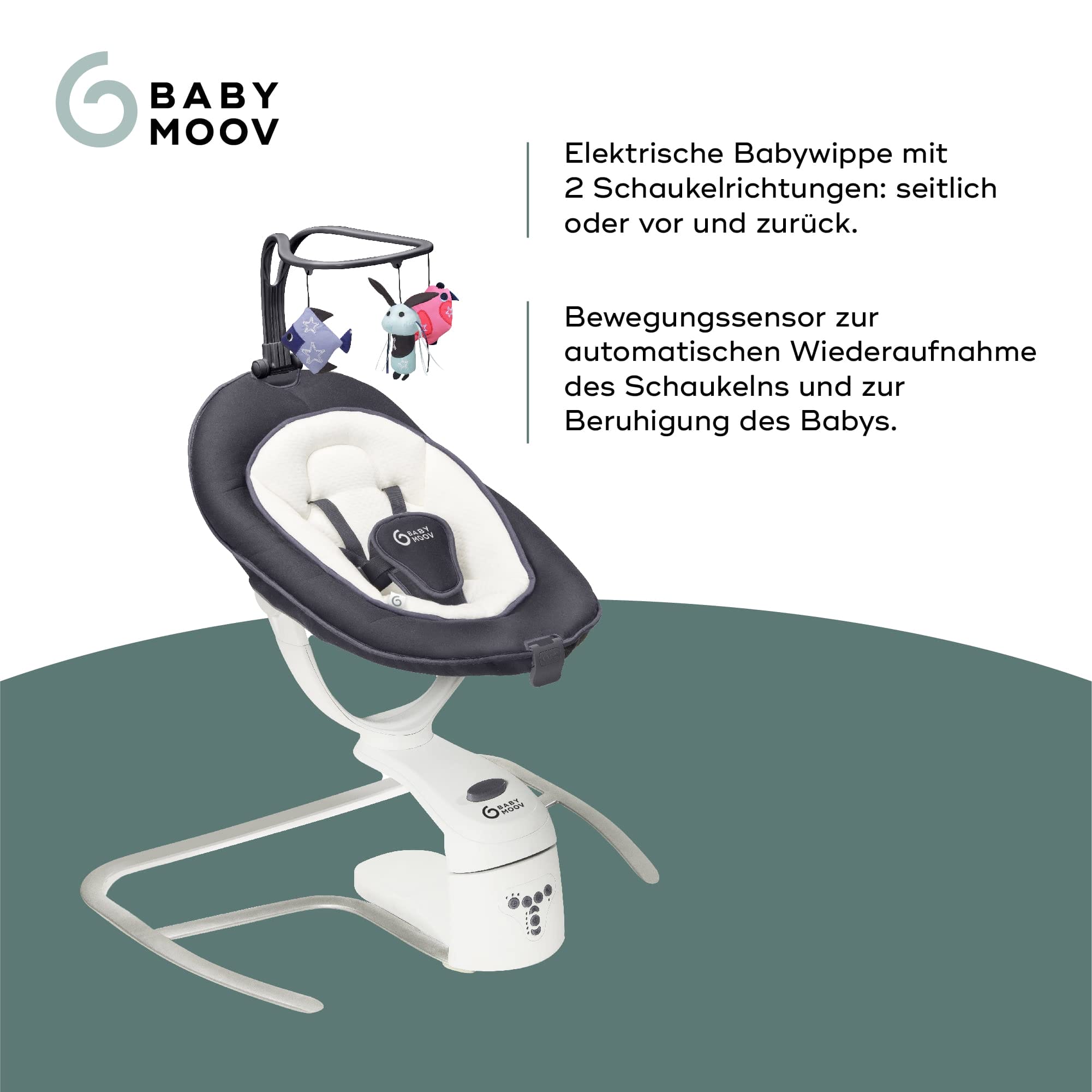 Babymoov Automatyczny bujaczek leżaczek Swoon Motion Zinc - obrazek 6