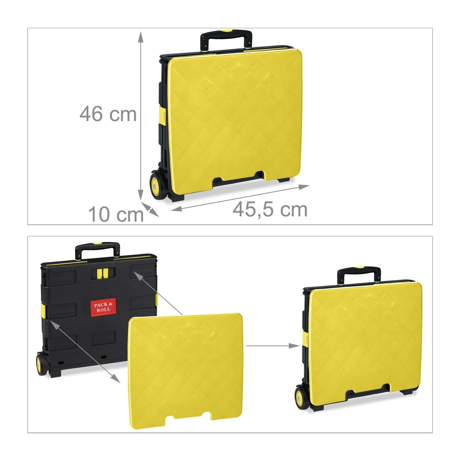 Praktyczny wózek na zakupy Relaxdays - wygodne i funkcjonalne rozwiązanie - obrazek 6