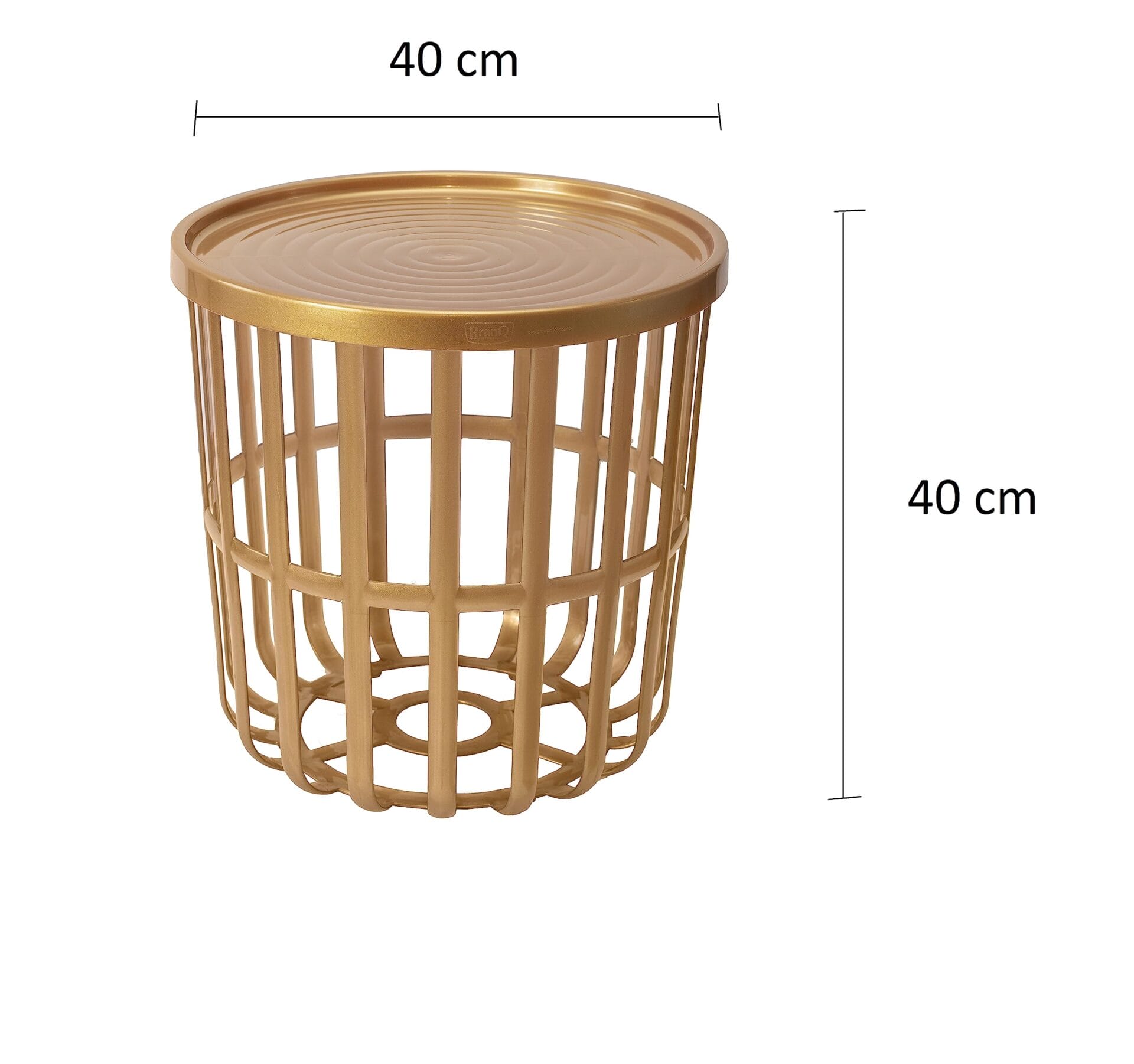 BranQ - Home essential: Designerski stolik kawowy Zen z poszewką złotą - obrazek 4