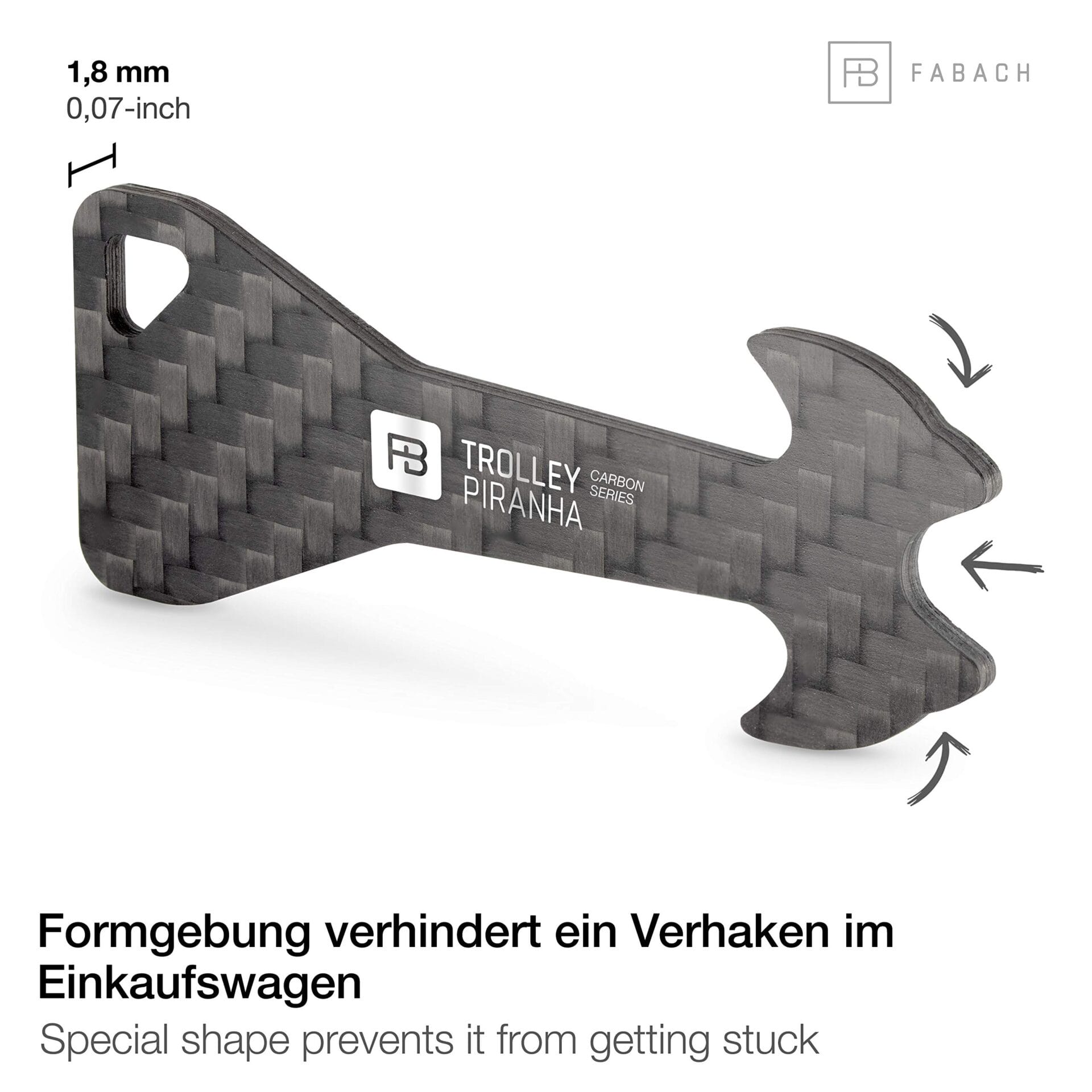 FABACH Narzędzie wielofunkcyjne do usuwania wózków zakupowych, uchwyt - obrazek 2