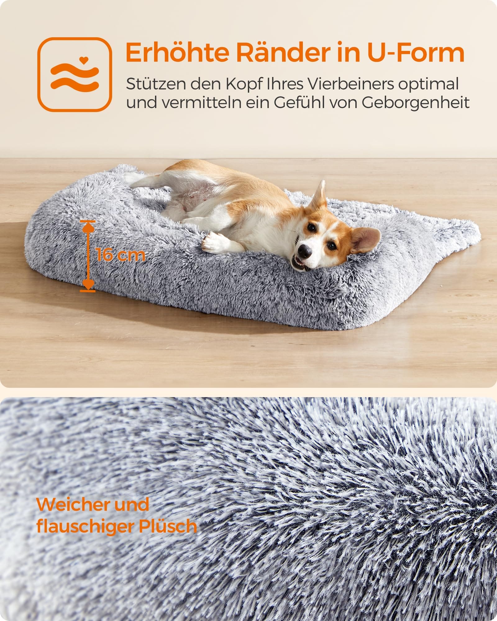 Feandrea FluffyHug PGW222G01 Sofa dla psa, narzuta na sofę dla psa, us - obrazek 4