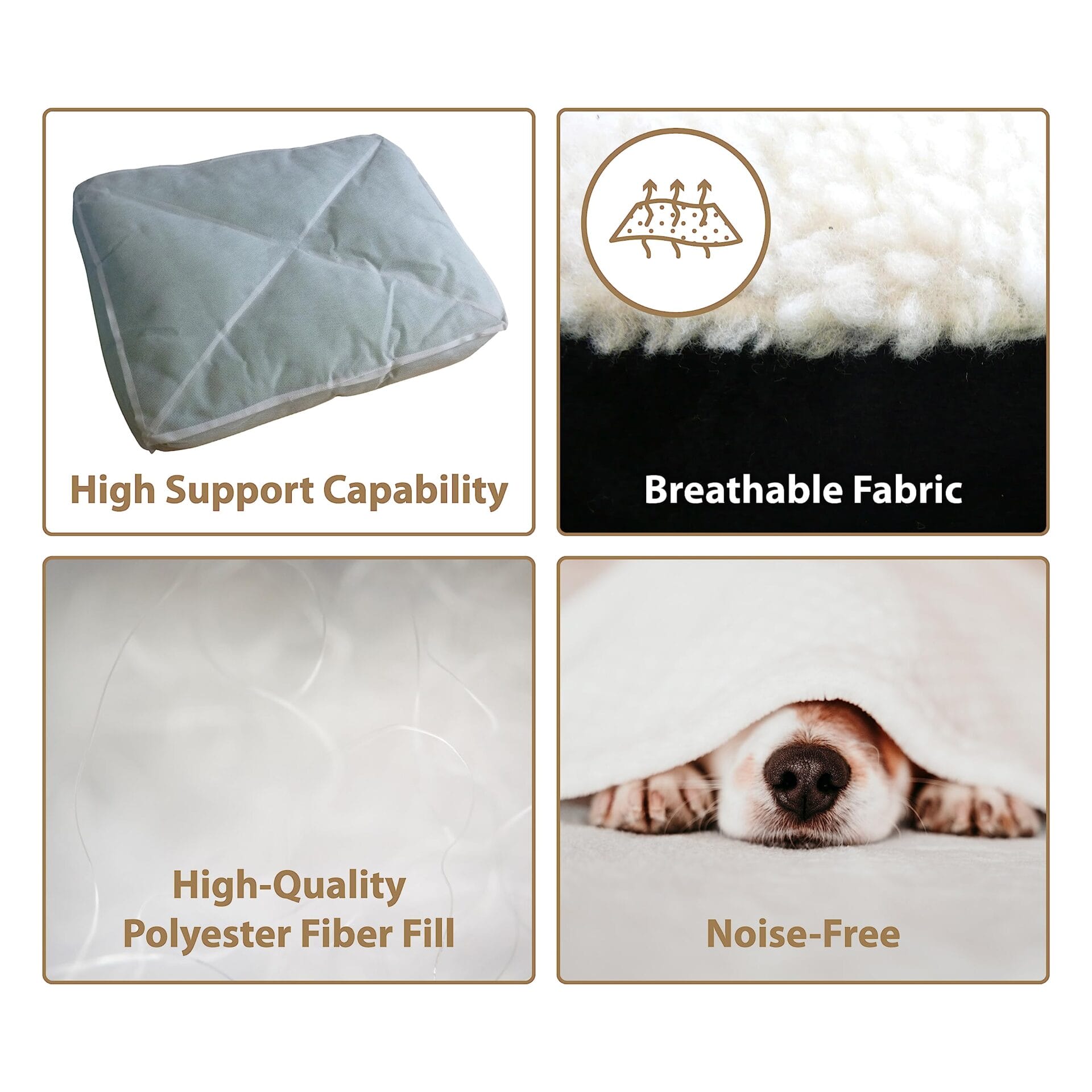 Ellie-Bo Zapasowy pokrowiec na legowisko dla psa z zamszem i skórą owc - obrazek 6