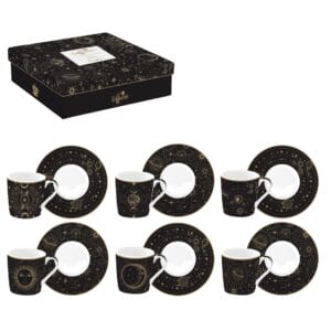 Easy Life PUDEŁKO 6 filiżanek CAFE 10CL Z PORCELAINY CELESTE