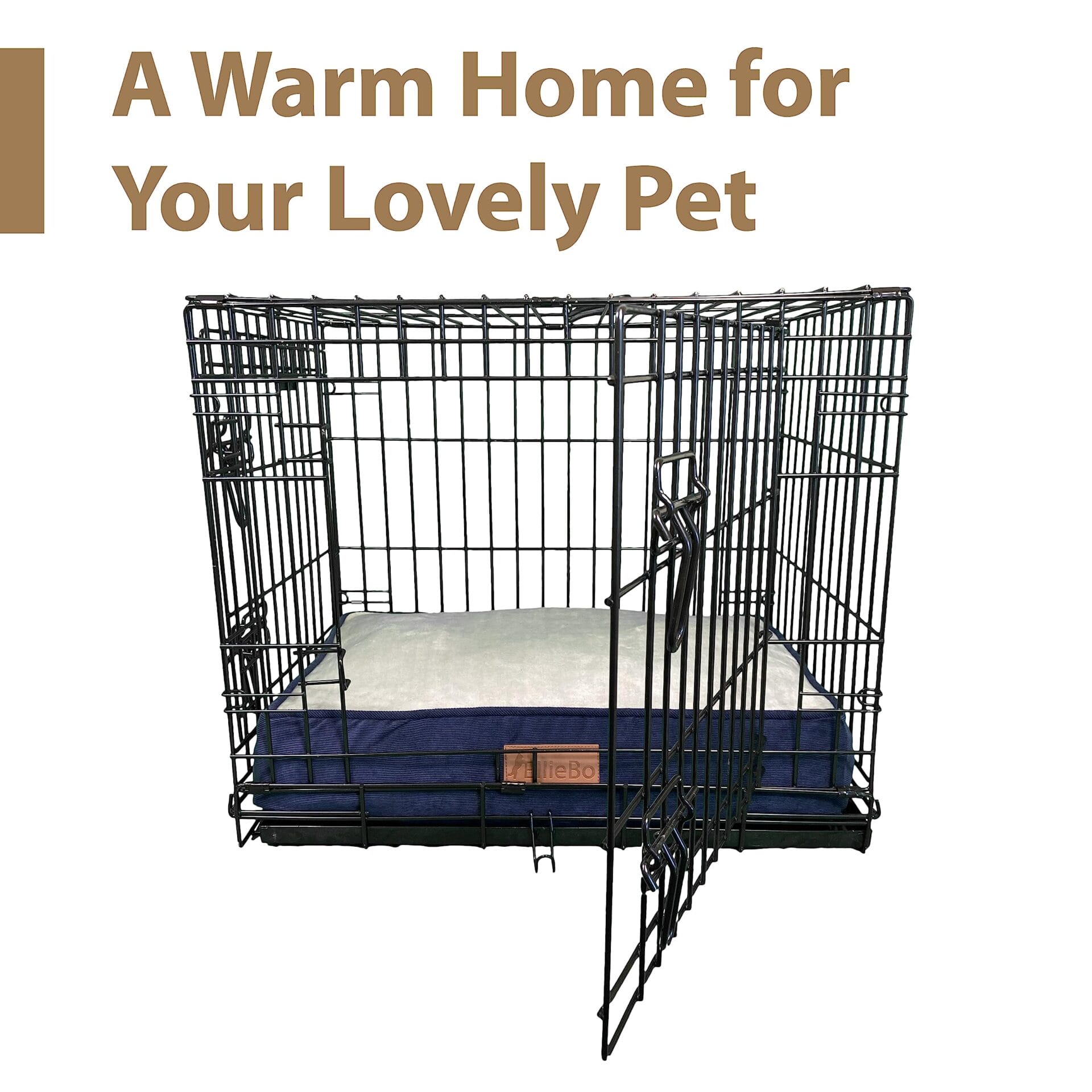 Ellie-Bo Legowisko dla małego psa do klatki dla psa 61 cm - niebieski - obrazek 2