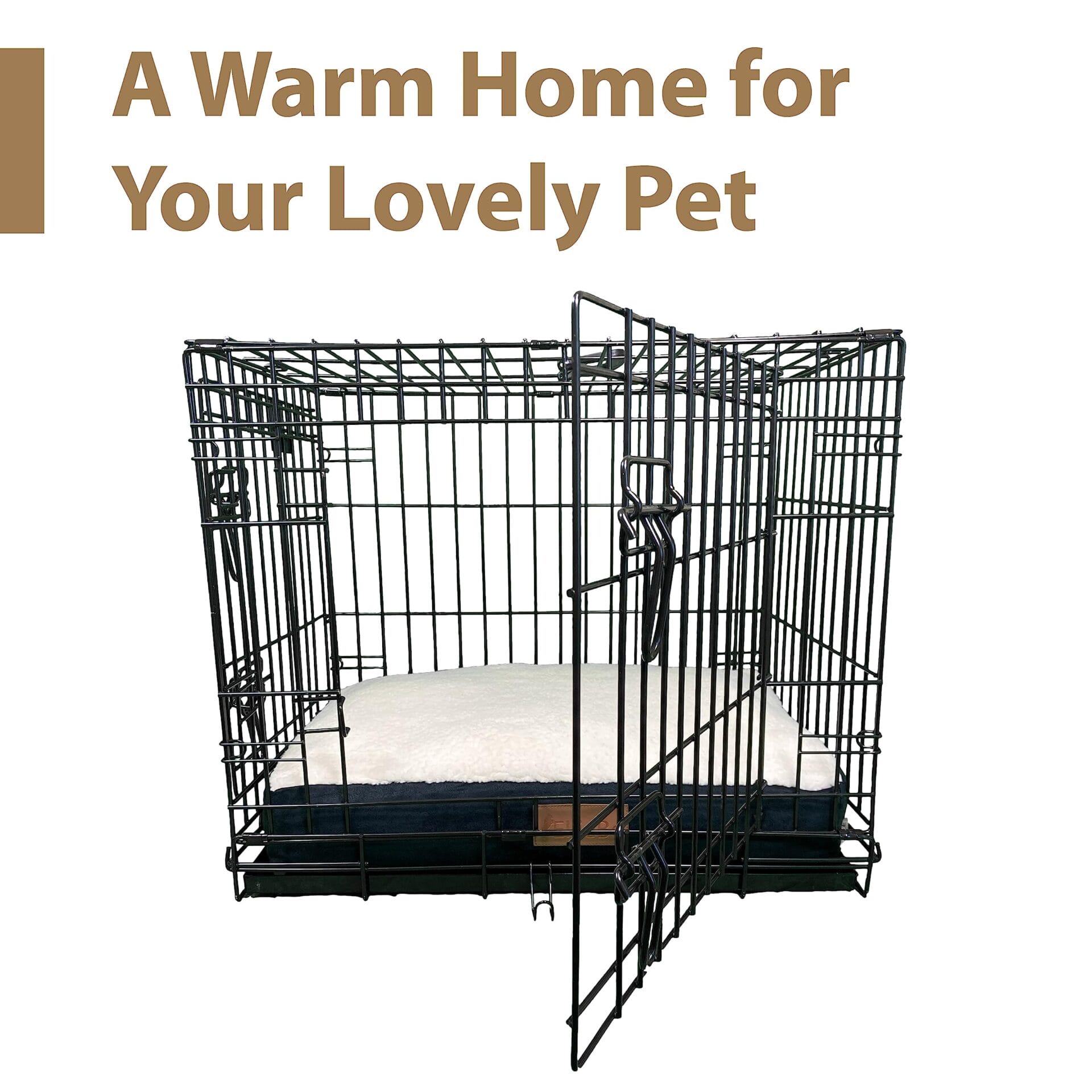 Ellie-Bo Zapasowy pokrowiec na legowisko dla psa z zamszem i skórą owc - obrazek 2