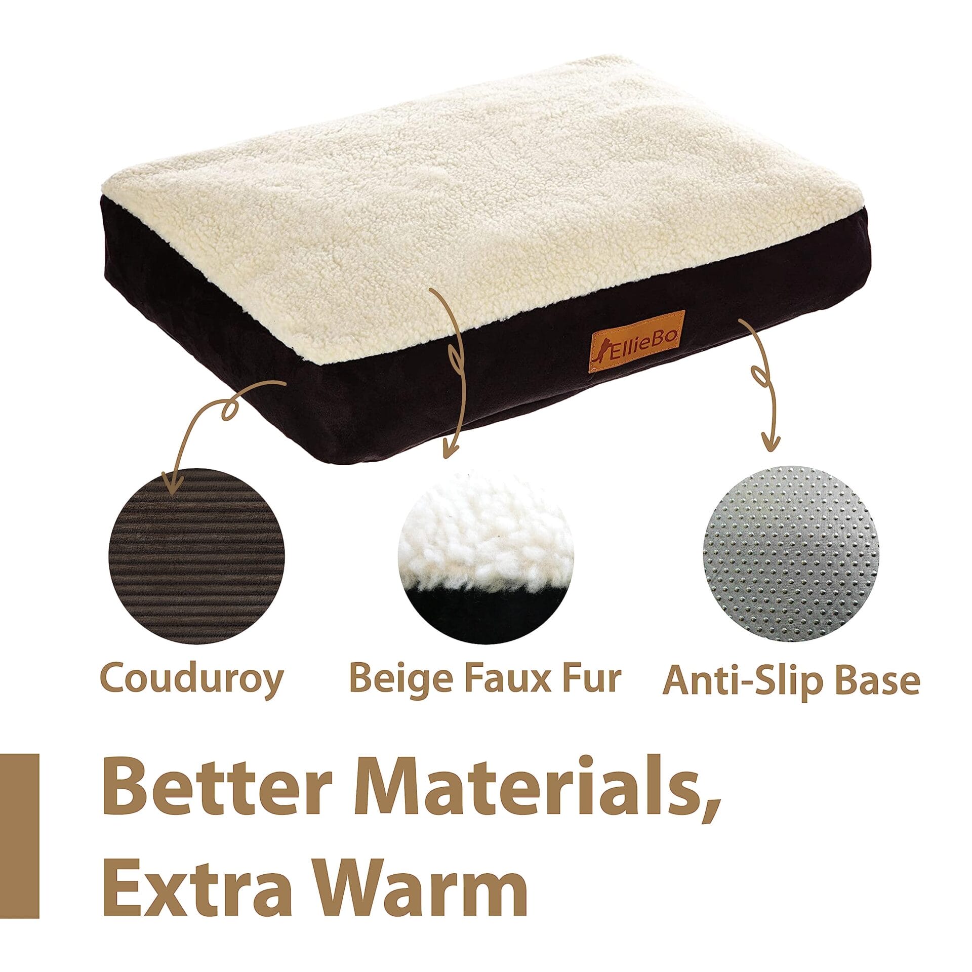 Ellie-Bo Zapasowy pokrowiec na legowisko dla psa z zamszem i skórą owc - obrazek 8