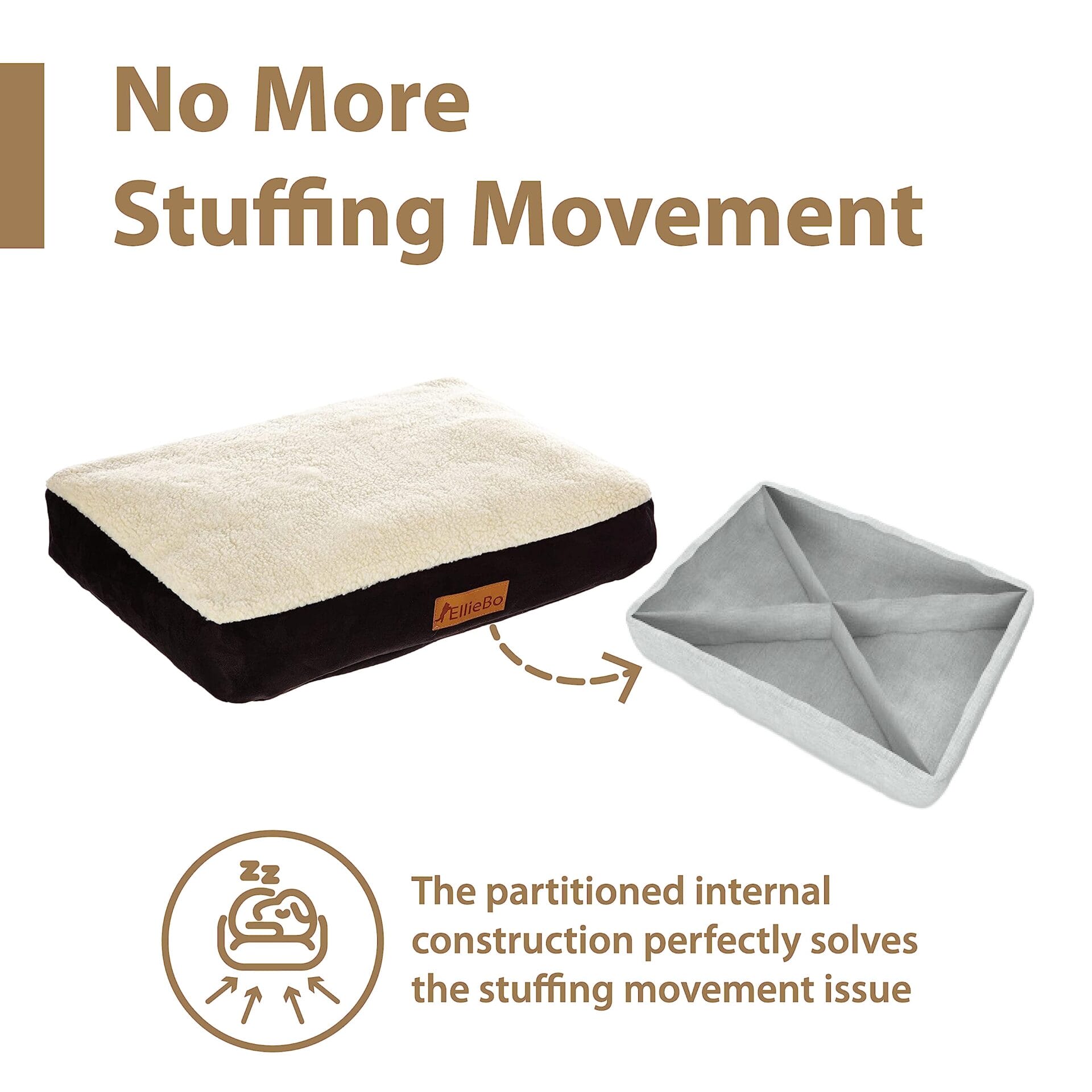 Ellie-Bo Zapasowy pokrowiec na legowisko dla psa z zamszem i skórą owc - obrazek 7