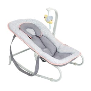 Babymoov Babywippe Graphik Peach, 5-fach verstellbare Rückenlehne, abnehmbarer Spielbogen