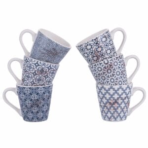 Villa d'Este Home Tivoli Zestaw 6 filiżanek do kawy 100 ml porcelany Kasbah