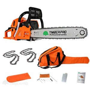 Piła spalinowa TIMBERPRO 36 KM – 615 cm³, 50 cm, 2 łańcuchy, automatyczne smarowanie łańcucha