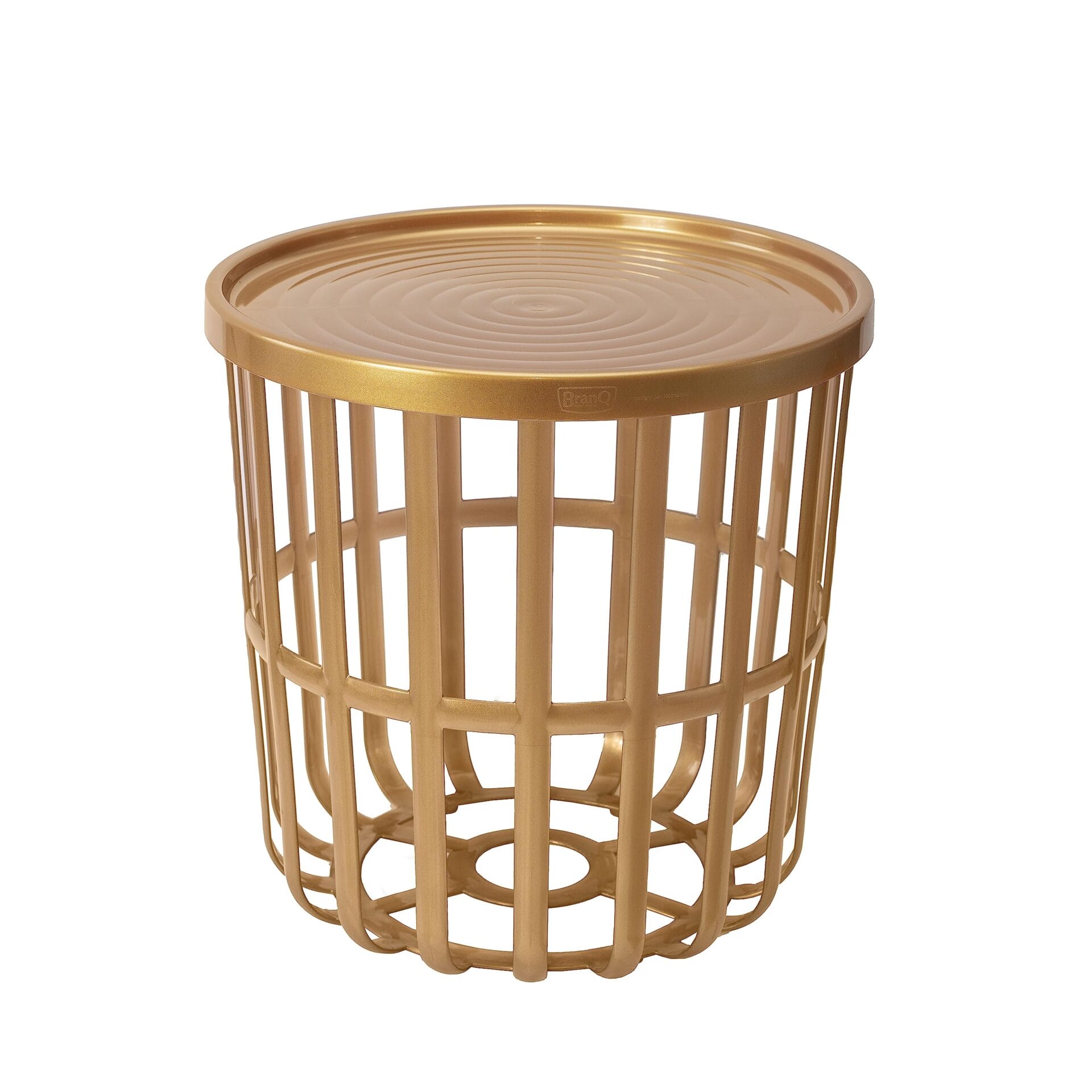 BranQ - Home essential: Designerski stolik kawowy Zen z poszewką złotą