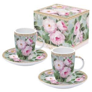 Easy Life PUDEŁKO 2 filiżanki CAFE 5CL Z Drobnego PORCELAINY