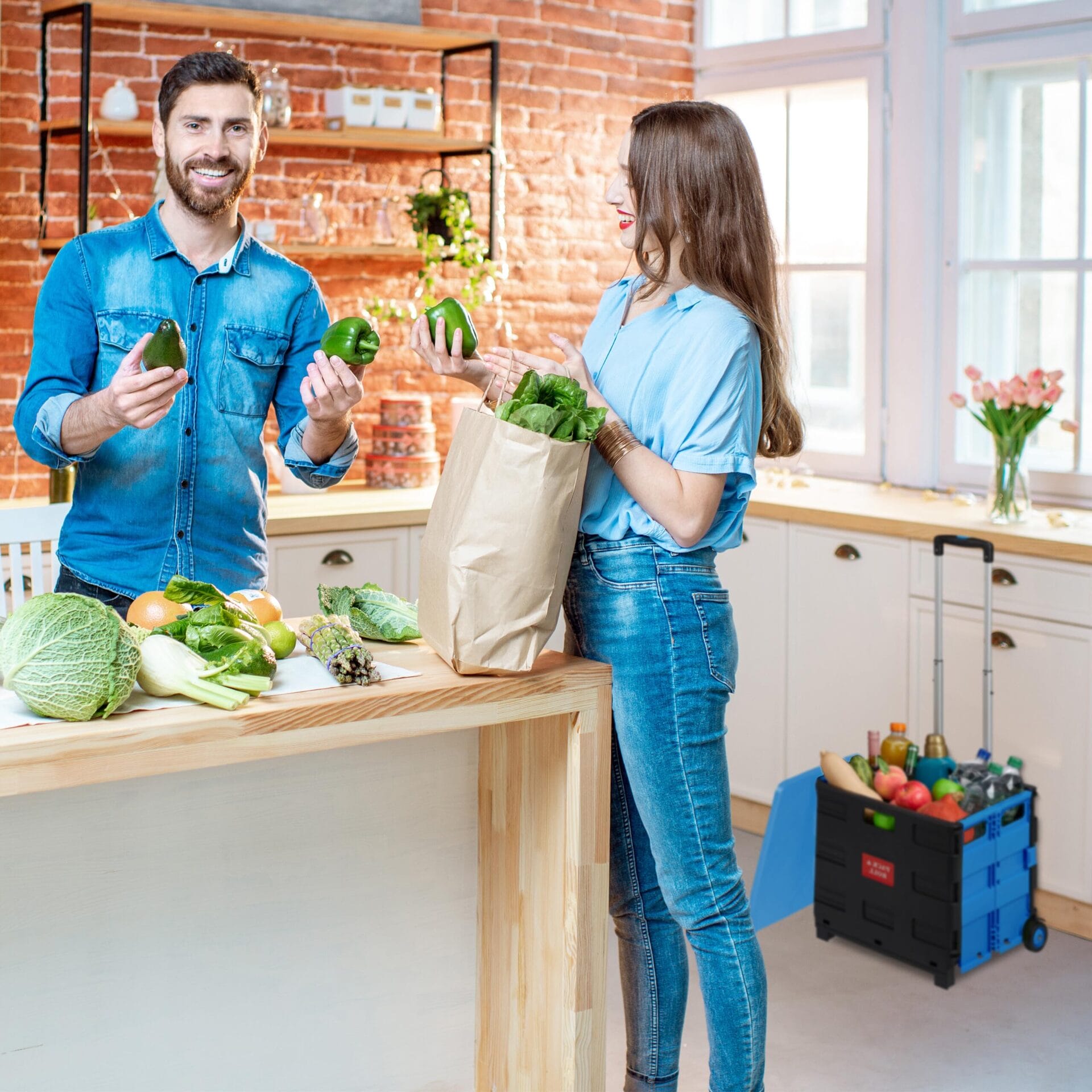 Praktyczny wózek na zakupy Relaxdays - wygodne i funkcjonalne rozwiązanie - obrazek 8