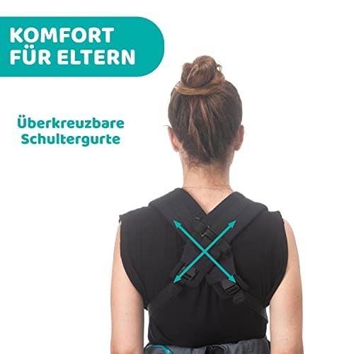 Chicco Ergonomiczne Nosidełko Myamaki Fit Nosidło Na Plecy Od Urodzenia do 15 kg Wielofunkcyjna Ewolucyjna Chusta do Noszenia Dzieci z Regulowanym Siedziskiem i Panelem Podparcie Pleców i Szyi - obrazek 2