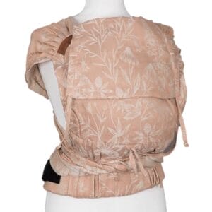 Hoppediz Hop-Tye Advanced nosidełko dla noworodków 4 w 1 od urodzenia – pomoc do noszenia z szelkami – rośnie razem z dzieckiem do 20 kg – wzór Giverny z lnem – limitowany