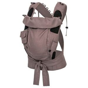 Hoppediz Nosidełko dla niemowląt Bondolino Plus wygodne noszenie od urodzenia nosidełko na brzuchu i plecach gratis worek do przechowywania ilustrowana instrukcja noszenia taupe