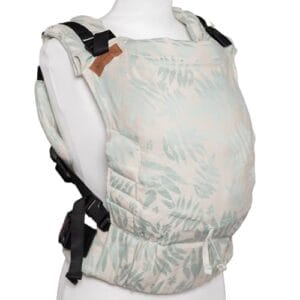 Hoppediz Buckle nosidełko 4 w 1 dla noworodków od urodzenia – pomoc w noszeniu Fullbuckle z 2 pozycjami klamr – rośnie razem z dzieckiem do 20 kg – wzór Annecy z lnem