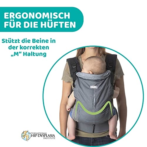 Chicco Ergonomiczne Nosidełko Myamaki Fit Nosidło Na Plecy Od Urodzenia do 15 kg Wielofunkcyjna Ewolucyjna Chusta do Noszenia Dzieci z Regulowanym Siedziskiem i Panelem Podparcie Pleców i Szyi - obrazek 10