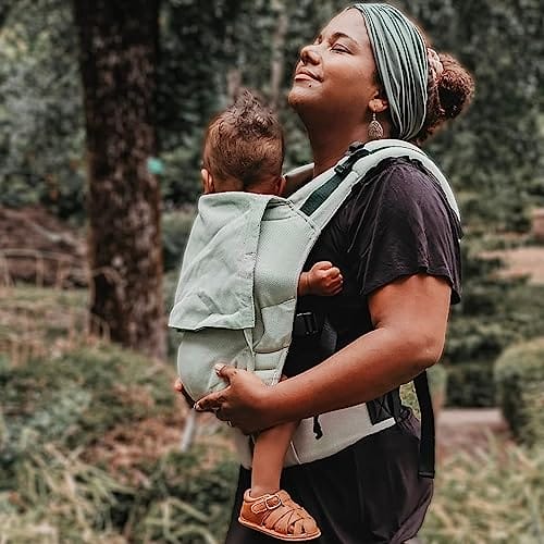 Hoppediz Buckle nosidełko 4 w 1 dla noworodków od urodzenia – pomoc w noszeniu z 2 pozycjami klamr – rośnie razem z dzieckiem do 20 kg – wzór Elba - obrazek 6