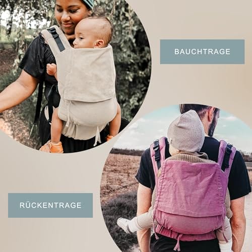 Hoppediz Buckle nosidełko 4 w 1 dla noworodków od urodzenia – pomoc w noszeniu z 2 pozycjami klamr – rośnie razem z dzieckiem do 20 kg – wzór Elba - obrazek 4