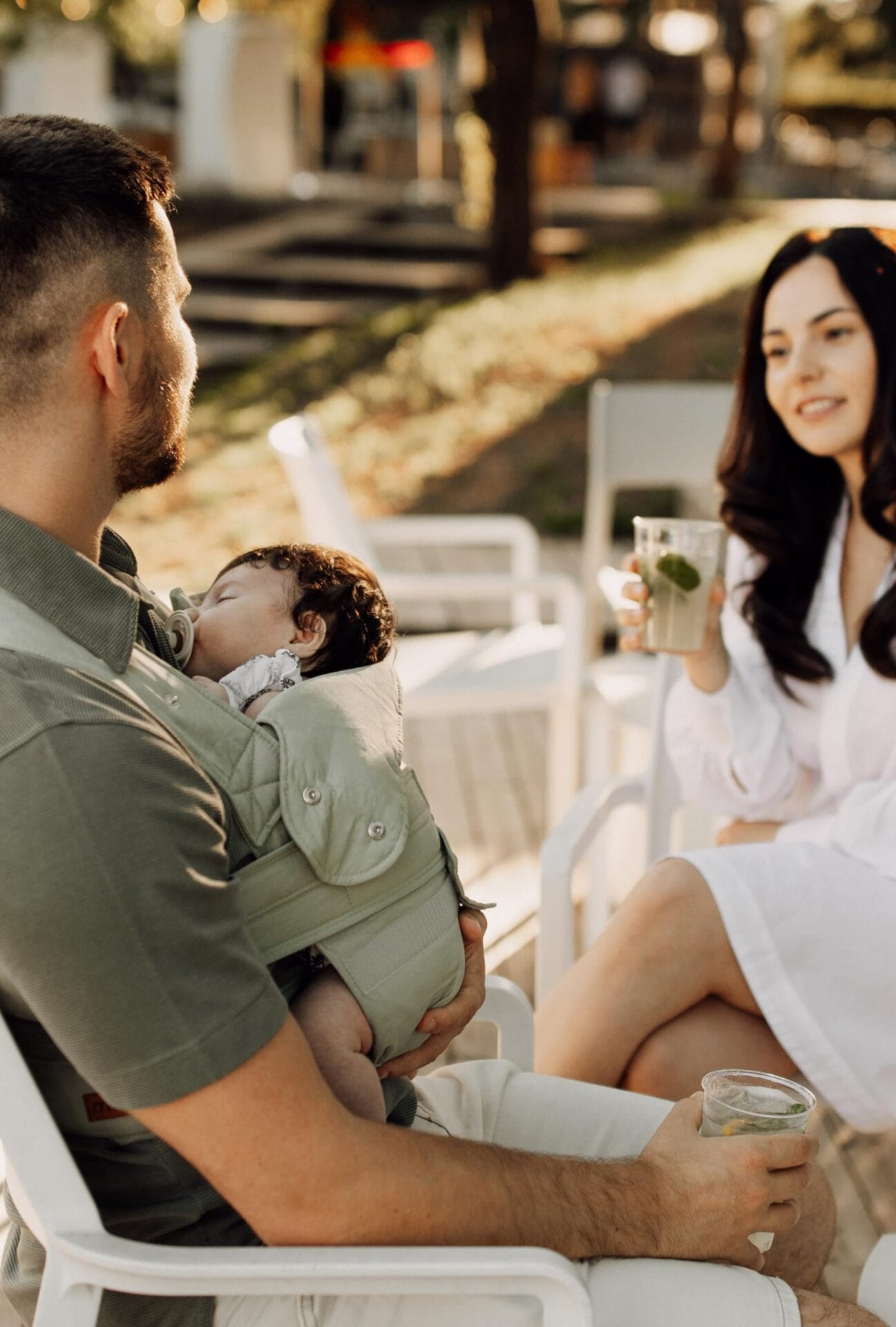 marsupi Nosidełko dla niemowląt i noworodków, Breeze (bawełna/len) wer - obrazek 5