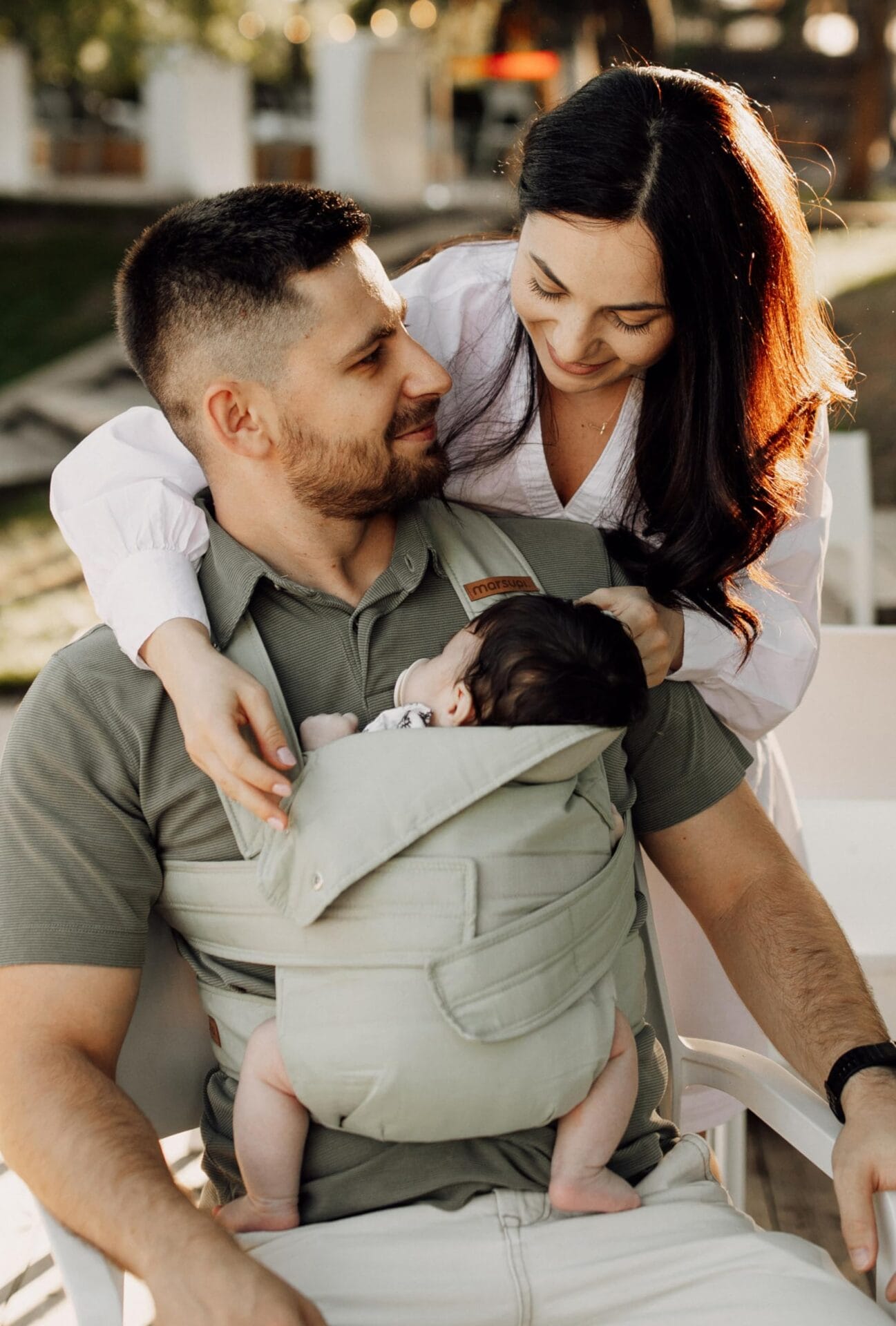 marsupi Nosidełko dla niemowląt i noworodków, Breeze (bawełna/len) wer - obrazek 6