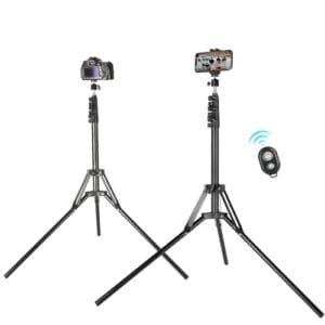 YELANGU 185 cm Przenośny Statyw i Stojak na Światło - Wszechstronny Stojak na Telefon/Aparat z Pilotem Bluetooth