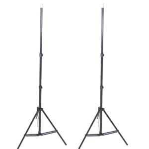 DynaSun 2x Profesjonalny Statyw do Lampy Błyskowej/Lampy, Torba, Czarny - Wysokość 220 cm, Materiał Aluminium, Segmenty 3 | Tripody