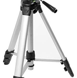 Stanley Aluminiowy statyw fotograficzny trójnóg budowlany 1-77-201 - teleskopowe nogi, regulacja wysokości 44-140 cm, lekka konstrukcja, solidna głowica, gwinty 1/4'' i 5/8'', kompaktowy design - idealny dla fotografów i budowniczych