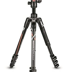 Manfrotto Statyw Podróżny do Aparatu Wielokolorowy 40-151 cm - Głowica kulowa, Quick Power Lock, Kompatybilny z Manfrotto i Arca-Swiss | Tripody
