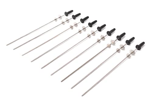 Elettro Living BBQ Wielofunkcyjny z nieprzywierającą płytą i rolkami autorotacyjnymi grill elektryczny Churrasco 475x337x144 cm 1200 W 9 szaszłyków 9 rolek taca ocieplająca Czarny i Szary - obrazek 9